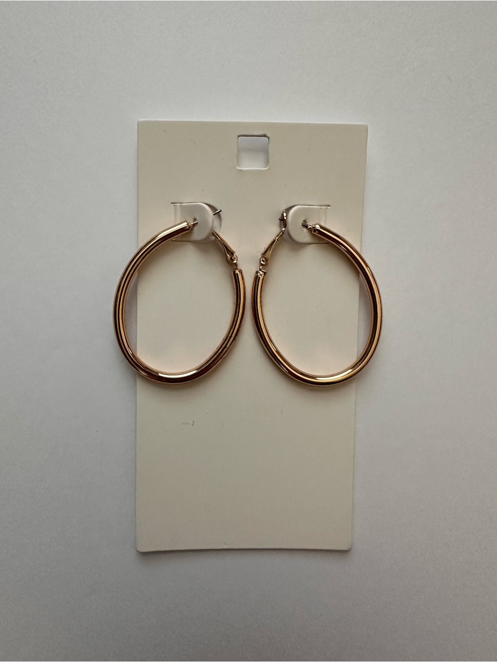 Classic Rose Gold Hoop Earrings - Women Jewelry